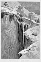 Der Bergschrund auf der Dent Blanche im Jahr 1865, aus 